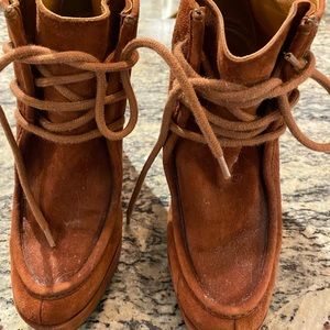 Barney’s New York - lace up wedge boots